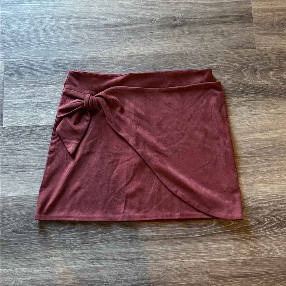Altar’d State Mauve Wrap-Style Mini Skirt | Size Small